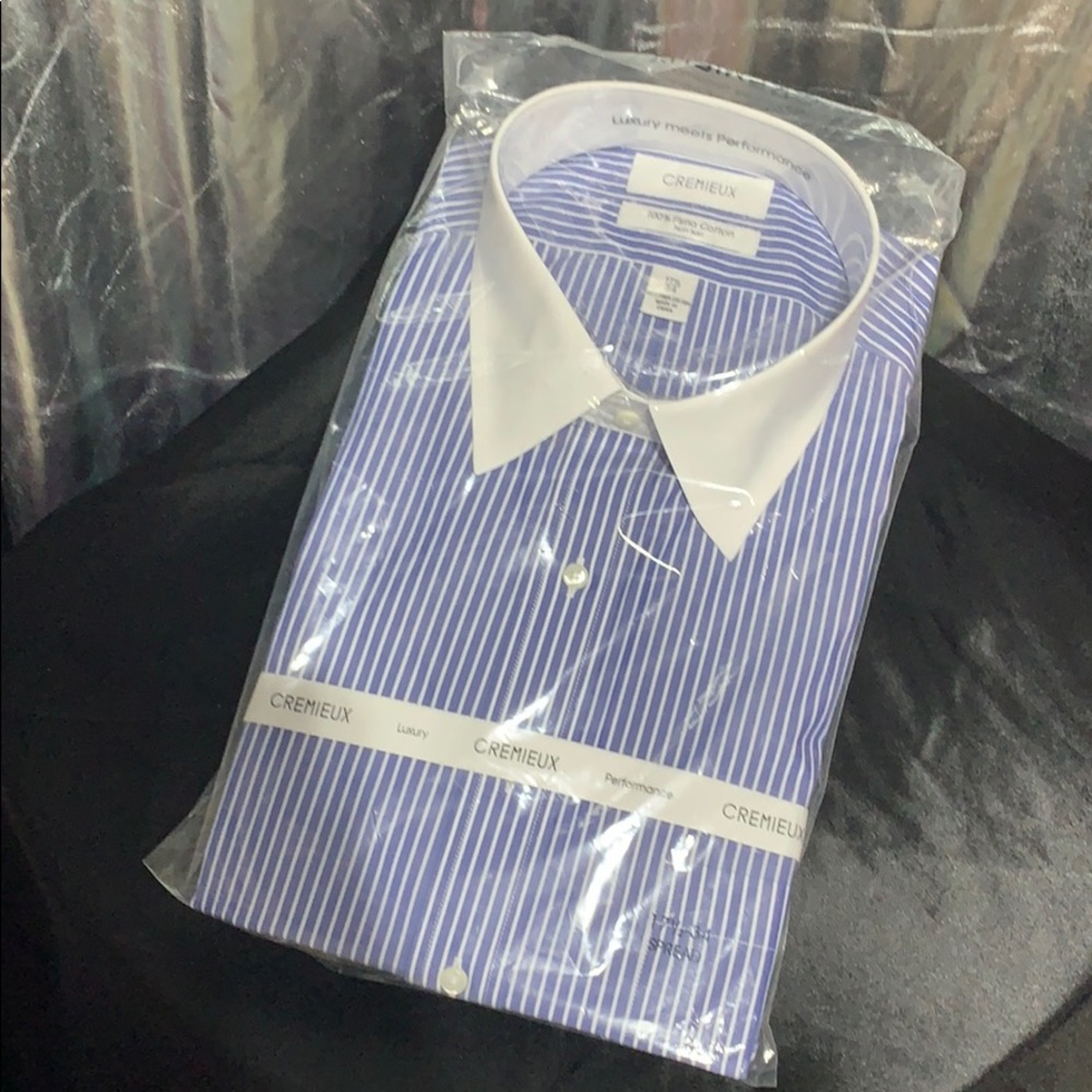CREMIEUX luxury men’s long sleeve dress shirt